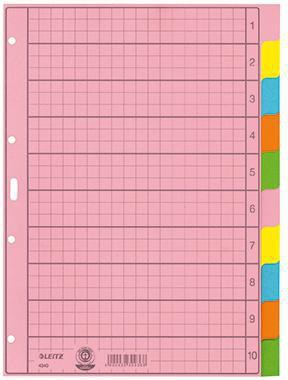 LEITZ Ordnerregister Leitz DIN A4 blanko Tauenpapier recycelt