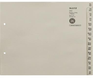 LEITZ A-Z Register Leitz DIN A4 Überbreite Tauenpapier