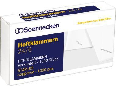 [9199108869] SOENNECKEN Heftklammer Soennecken 24/6 Heftzange 124 Stahl