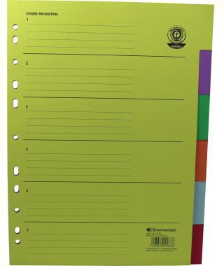 SOENNECKEN Ordnerregister Soennecken DIN A4 blanko Recyclingkarton