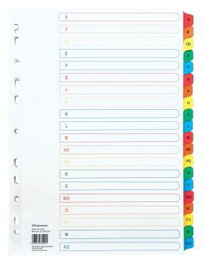 [9199109029] SOENNECKEN A-Z Register Soennecken DIN A4 Karton mehrfarbig 20