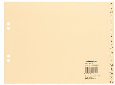 [9199109032] SOENNECKEN A-Z Register Soennecken DIN A4 Tauenpapier recycelt