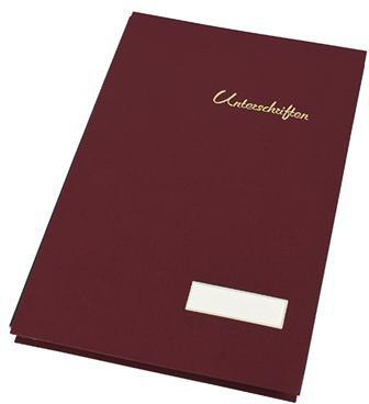 SOENNECKEN Unterschriftenmappe Soennecken DIN A4 Leinen grün schwarz 20