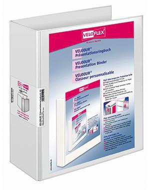 VELOFLEX Präsentationsordner Veloflex VELODUR® 85mm DIN A4 Pappe weiß