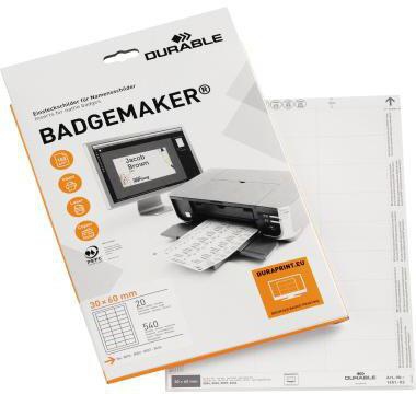 [9199109658] DURABLE Einsteckschild DURABLE BADGEMAKER® 60 x 30 mm (B x H)