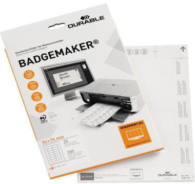 [9199109666] DURABLE Einsteckschild DURABLE BADGEMAKER® 74 x 34 mm (B x H)