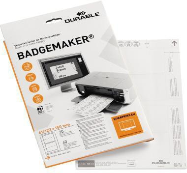 [9199109669] DURABLE Einsteckschild DURABLE BADGEMAKER® 61 x 150 mm (B x H)