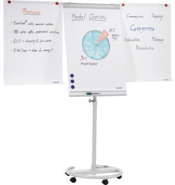 [9199110485] SOENNECKEN Mobiles Flipchart Soennecken mit Ablageschale Rundfuß
