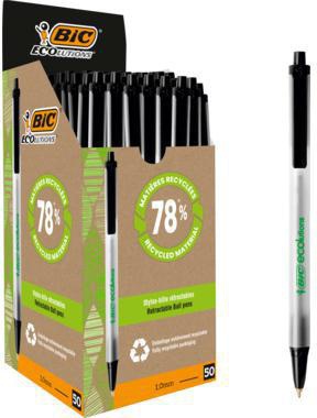 [9199110617] BIC Kugelschreiber BIC® Clic Stic ecolutions® 0,4mm schwarz (schwarz, schwarz)
