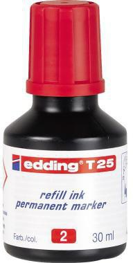 [9199110807] EDDING Nachfülltinte Marker edding T25 Flasche schwarz 30ml (rot)