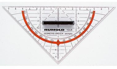 RUMOLD Geometriedreieck RUMOLD 16cm mit farbig hinterlegten
