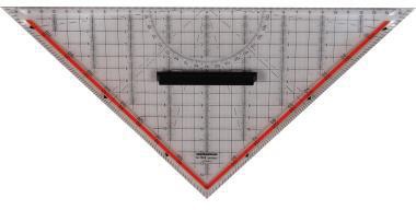 RUMOLD Zeichendreieck RUMOLD 32,5cm mit farbig hinterlegten