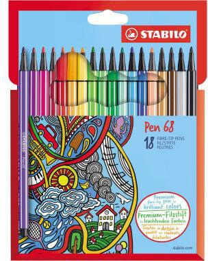 STABILO Fasermaler STABILO® Pen 68 1mm farbig sortiert