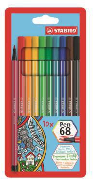 STABILO Fasermaler STABILO® Pen 68 1mm farbig sortiert