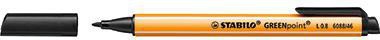 [9199111974] STABILO Fasermaler STABILO® GREENpoint® 0,8mm rot nicht (schwarz, schwarz, schwarz)