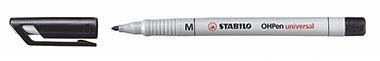 [9199112032] STABILO Folienstift STABILO® OHPen universal 1mm blau nicht (schwarz, schwarz, schwarz)