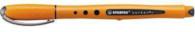 [9199112057] STABILO Tintenroller STABILO® worker®+ fine 0,3mm blau (schwarz, schwarz)