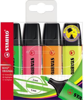 STABILO Textmarker STABILO® BOSS® ORIGINAL 2-5mm farbig