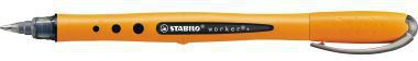 [9199112124] STABILO Tintenroller STABILO® worker®+ medium 0,5mm blau (schwarz, schwarz)