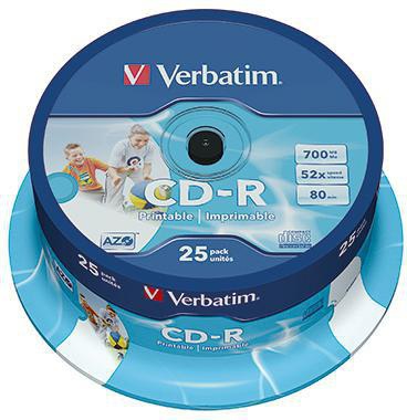 [9199112694] VERBATIM CD-R Verbatim 80min 700Mbyte 52x 25 St./Pack.