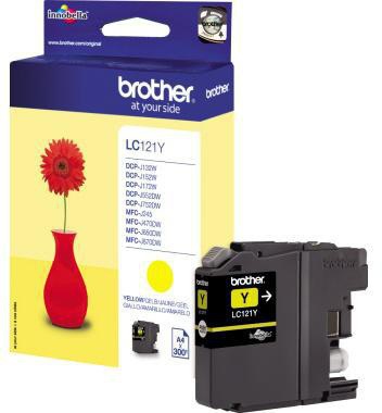 BROTHER Tintenpatrone Brother Originalzubehör LC-121Y ca. 300