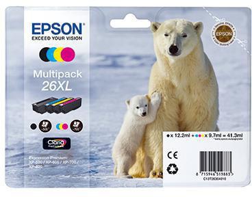 EPSON Tintenpatrone Epson Originalzubehör 26XL ca. 500