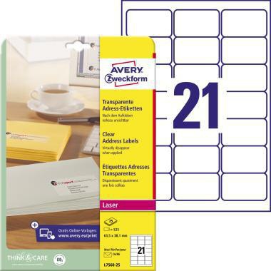 [9199114557] AVERY ZWECKFORM Adressetikett Avery Zweckform QuickPEELT 63,5 x 38,1