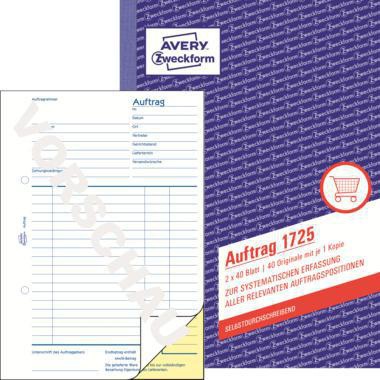 AVERY ZWECKFORM Auftragsformular Avery Zweckform DIN A5 54g/m²
