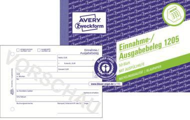 AVERY ZWECKFORM Einnahme-/Ausgabebeleg Avery Zweckform DIN A6 quer nicht