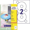 AVERY ZWECKFORM CD/DVD Etikett Avery Zweckform 117mm Papier weiß 50