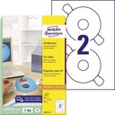 AVERY ZWECKFORM CD/DVD Etikett Avery Zweckform 117mm Papier weiß 50