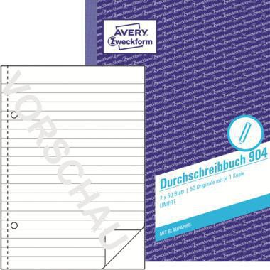 AVERY ZWECKFORM Durchschreibebuch Avery Zweckform DIN A5 1 Durchschlag 2