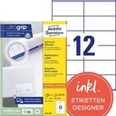 AVERY ZWECKFORM Universaletikett Avery Zweckform ultragrip 105 x 48 mm (B