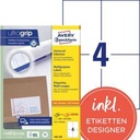 AVERY ZWECKFORM Universaletikett Avery Zweckform ultragrip 105 x 148 mm