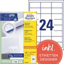 AVERY ZWECKFORM Universaletikett Avery Zweckform ultragrip 64,6 x 33,8 mm