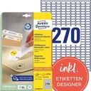 AVERY ZWECKFORM Universaletikett Avery Zweckform 17,8 x 10 mm (B x H)