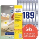 AVERY ZWECKFORM Universaletikett Avery Zweckform 25,4 x 10 mm (B x H)