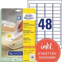 AVERY ZWECKFORM Universaletikett Avery Zweckform 45,7 x 21,2 mm (B x H)