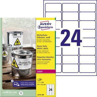 [9199114622] AVERY ZWECKFORM Folienetikett Avery Zweckform 63,5 x 33,9 mm (B x H)