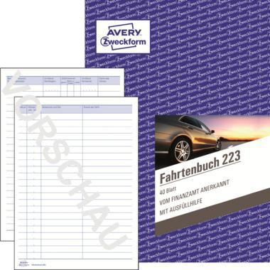 [9199114636] AVERY ZWECKFORM Fahrtenbuch Avery Zweckform DIN A5 PKW blau 40 Bl.