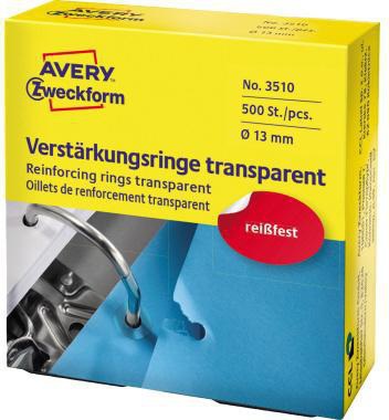 AVERY ZWECKFORM Lochverstärkungsringe Avery Zweckform 13mm transparent 500