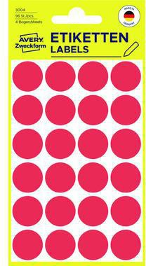 [9199114694] AVERY ZWECKFORM Markierungspunkt Avery Zweckform 18mm Papier blau 96 (rot)