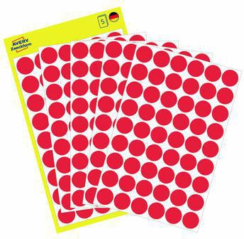 [9199114720] AVERY ZWECKFORM Markierungspunkt Avery Zweckform 12mm Papier grün 270 (rot)