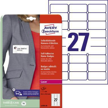 AVERY ZWECKFORM Namensetikett Avery Zweckform 63,5 x 29,6 mm (B x H)