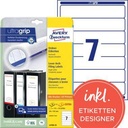AVERY ZWECKFORM Ordnerrückenetikett Avery Zweckform ultragrip schmal/kurz 38
