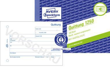 AVERY ZWECKFORM Quittung Avery Zweckform DIN A6 quer nicht