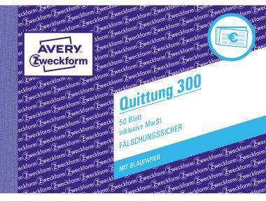 AVERY ZWECKFORM Quittung Avery Zweckform DIN A6 quer nicht