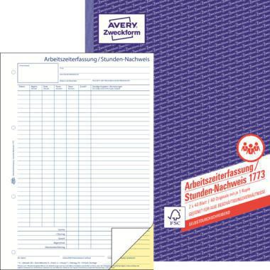 AVERY ZWECKFORM Stundennachweis Avery Zweckform DIN A4