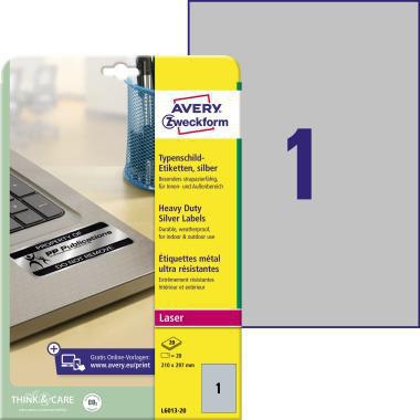 [9199114802] AVERY ZWECKFORM Typenschildetikett Avery Zweckform 210 x 297 mm (B x H)