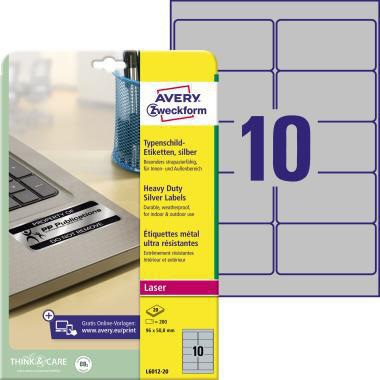 [9199114803] AVERY ZWECKFORM Typenschildetikett Avery Zweckform 96 x 50,8 mm (B x H)